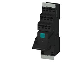 SIEMENS Relé zásuvné kompletní přístroj AC24V, 4 přepínací kontakty LED modul, červená barva, patice