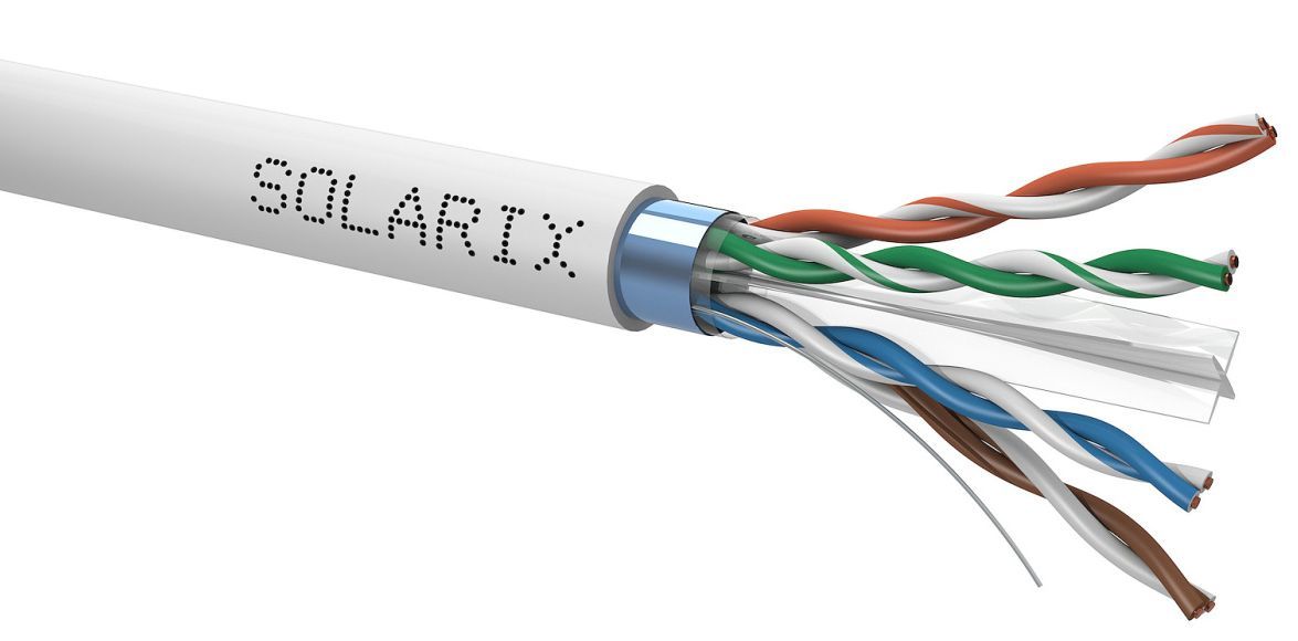 SOLARIX Kabel FTP 4x2x0,5 CAT6 PVC (balení 500m/cívka)